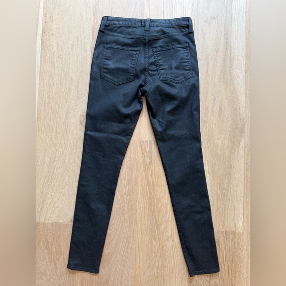 Ramy Brook Black High-Rise Skinny Jeans with Button Accent - Picture 2 of 5